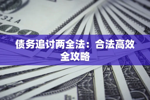 武汉债务追讨两全法：合法高效全攻略