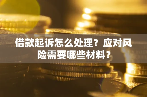 武汉借款起诉怎么处理？应对风险需要哪些材料？