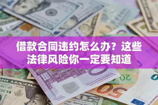武汉借款合同违约怎么办？这些法律风险你一定要知道