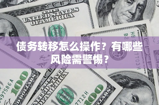 武汉债务转移怎么操作？有哪些风险需警惕？