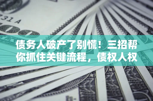 武汉债务人破产了别慌！三招帮你抓住关键流程，债权人权益不再缩水
