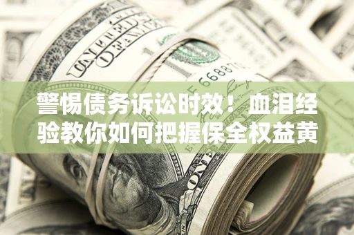 武汉警惕债务诉讼时效！血泪经验教你如何把握保全权益黄金期