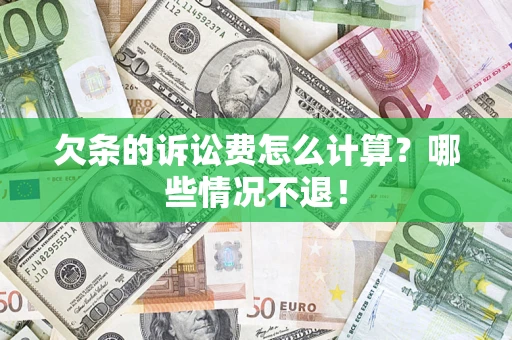 武汉欠条的诉讼费怎么计算？哪些情况不退！