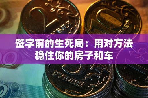 武汉签字前的生死局：用对方法稳住你的房子和车