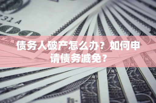 武汉债务人破产怎么办？如何申请债务减免？