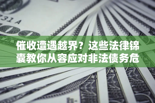 武汉催收遭遇越界？这些法律锦囊教你从容应对非法债务危机