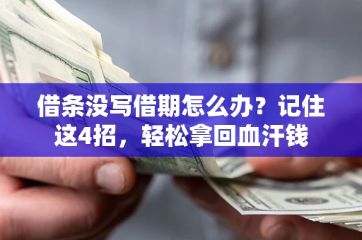 武汉借条没写借期怎么办？记住这4招，轻松拿回血汗钱