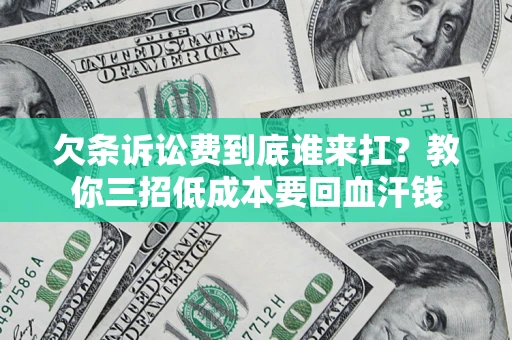 武汉欠条诉讼费到底谁来扛？教你三招低成本要回血汗钱